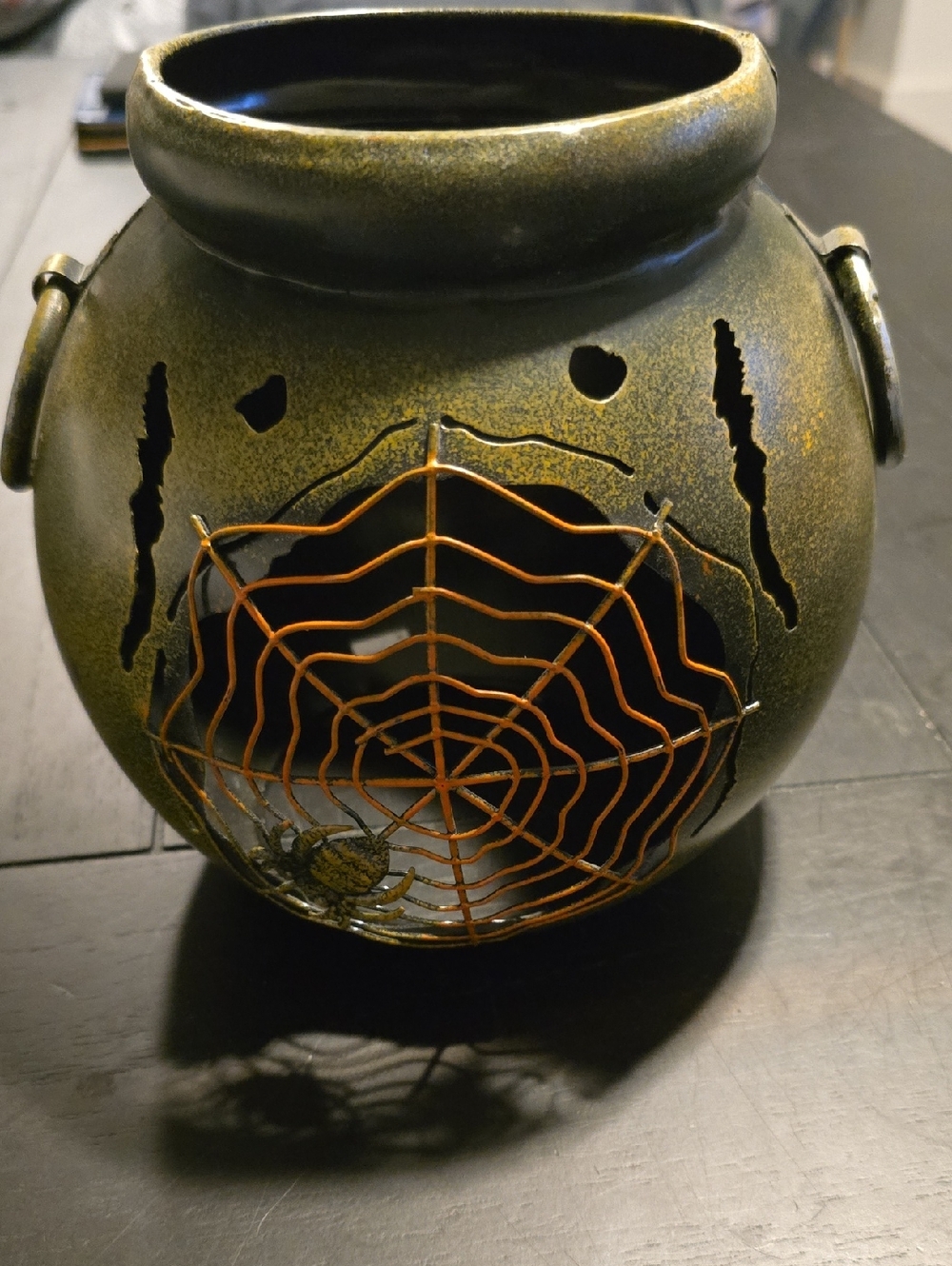 Pink Zebra Green and Orange Spider Web Accent Shade